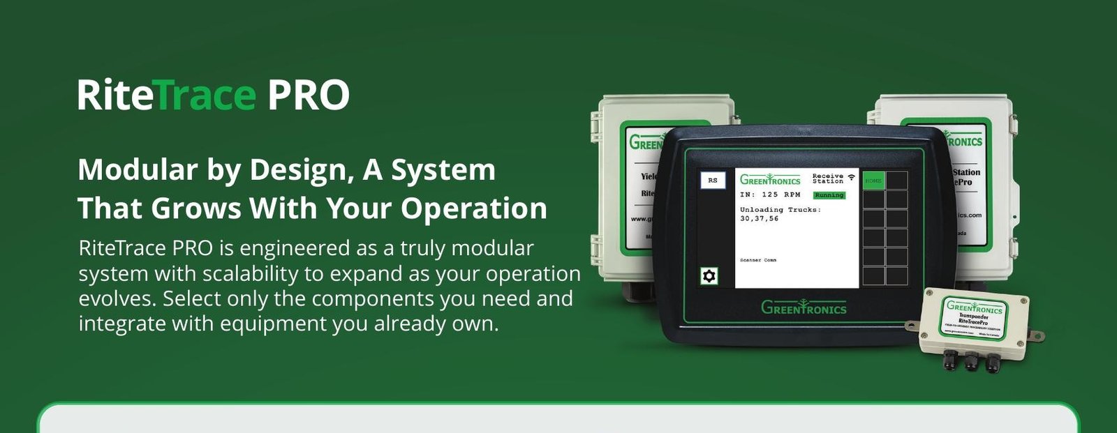 GreenTronics RiteTrace PRO modular hardware components